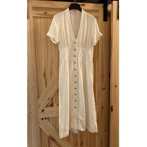 Aritzia Wilfred Sedallian Linen Midi House Dress